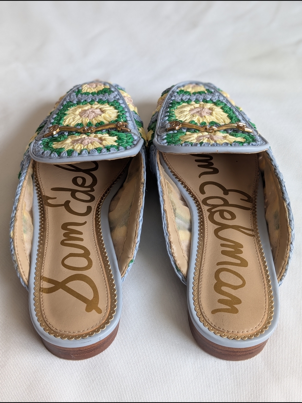 Sam Edelman Linnie Crochet Floral Bit Mule Loafers Size 7.5 EUC - Picture 4 of 10